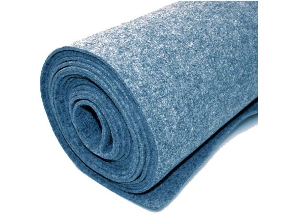 Felt covered carpet - Blu - 200 x 1000 cm
